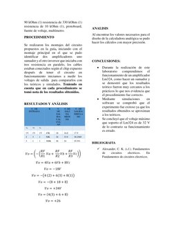 90 kOhm (1) resistencia de 330 kOhm (1) 
resistencia de 10 kOhm (1), protoboard, 
fuente de voltaje, multímetro. 
PROCEDIMIEN