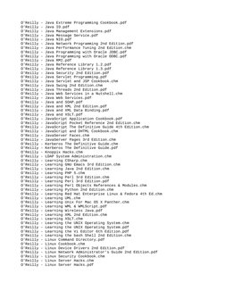 O'Reilly Programming Books Catalog | PDF | Java (Programming Language ...