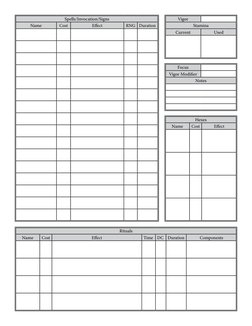 Witcher TTRPG Character Sheet Template | PDF