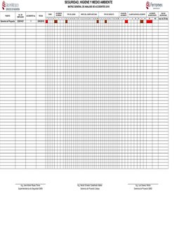 SEGURIDAD, HIGIENE Y MEDIO AMBIENTE
MATRIZ GENERAL DE ANALISIS DE ACCIDENTES 2018
PUESTO
ACCIDENTE No.
FECHA
TURNO
TIPO DE LE