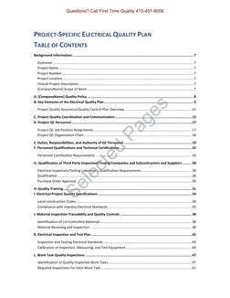 Electrical Quality Control Plan Sample PDF | PDF | Audit ...