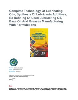 Lubricating Oils and Additives Technology | PDF | Lubricant | Lithium