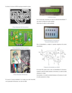 Se diseña el circuito en PCB wizard para montarlo en placa. 
 
2 Placa Modulador FM (Vista inferior) 
 
3 Placa Modulador FM