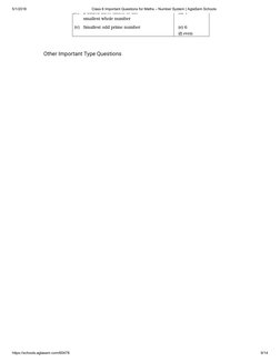 5/1/2018
Class 6 Important Questions for Maths – Number System | AglaSem Schools
https://schools.aglasem.com/60478
9/14
Other