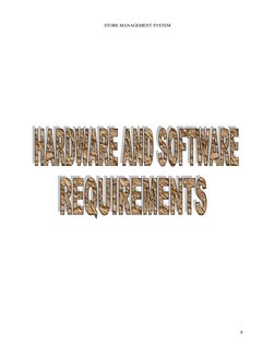 STORE MANAGEMENT SYSTEM 
 
8 
 
 
 
 
 
 
 
 
 
 
 
 
 
