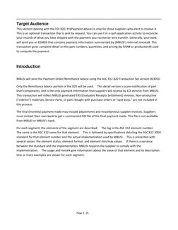 Page 3 / 25 
Target Audience 
This section (dealing with the EDI 820, PrePayment advice) is only for those suppliers