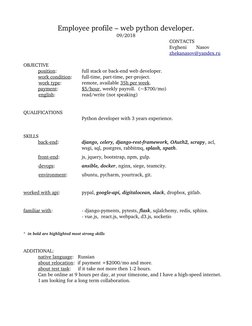 Python Developer Profile: 3 Years Experience | PDF | Free Content ...