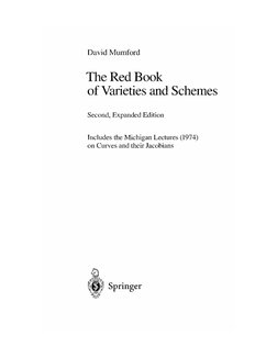 18.725-David Mumford, E. Arbarello The Red Book of Varieties and