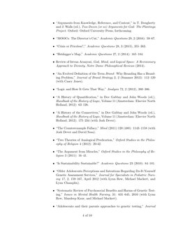 • “Arguments from Knowledge, Reference, and Content,” in T. Dougherty
and J. Walls (ed.), Two Dozen (or so) Arguments for God