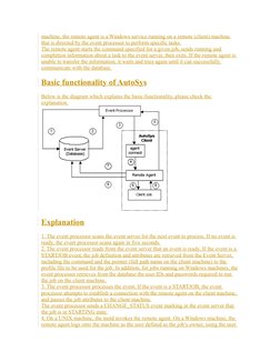 machine, the remote agent is a Windows service running on a remote (client) machine 
that is directed by the event processor