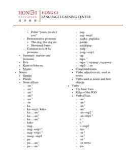 HONG GI 
 
 
 
    LANGUAGE LEARNING CENTER 
 
 
 Polite “yours, (to etc.) 
you” 
o Demonstrative pronouns 
 Th