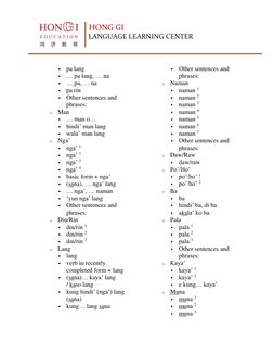 HONG GI 
 
 
 
    LANGUAGE LEARNING CENTER 
 
 
 pa lang 
 … pa lang, … na 
 … pa, … na 
 pa rin 
 Other se