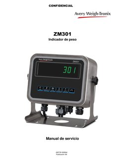 AWT35-500844
Publicación AA
ZM301
Indicador de peso
Manual de servicio
CONFIDENCIAL