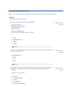Java Foundations Midterm Exam Review | PDF | Notation | Computer ...