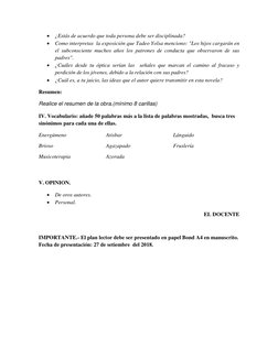  ¿Estás de acuerdo que toda persona debe ser disciplinada? 
 Como interpretas  la exposición que Tadeo Yolsa menciono: "Los