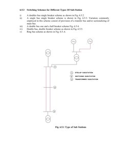 6.5.3 Switching Schemes for Different Types Of Sub-Station 
i) 
A doubles bus single breaker scheme as shown in Fig. 6.5.2.