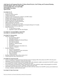 Adult Speech and Language Disorders: Evidence-Based Practice, Goal Writing, and Treatment Planning 
Gabrielle Zimmer, M.S., C