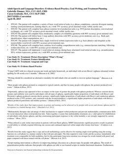 Adult Speech and Language Disorders: Evidence-Based Practice, Goal Writing, and Treatment Planning 
Gabrielle Zimmer, M.S., C