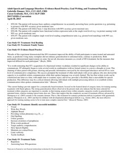 Adult Speech and Language Disorders: Evidence-Based Practice, Goal Writing, and Treatment Planning 
Gabrielle Zimmer, M.S., C