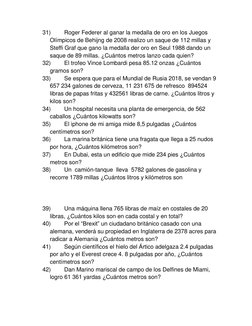 31) 
Roger Federer al ganar la medalla de oro en los Juegos 
Olímpicos de Behijng de 2008 realizo un saque de 112 millas y 
S