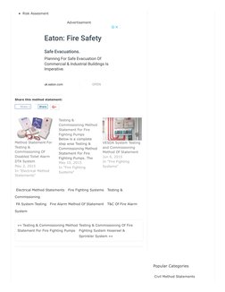 Method of Statement For Testing & Commissioning of Fire Alarm System ...