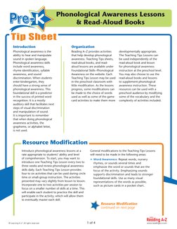 www.readinga-z.com
© Learning A–Z  All rights reserved.
Tip Sheet
Phonological Awareness Lessons 
& Read-Aloud Books
1 of 4
I