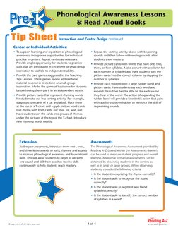 www.readinga-z.com
© Learning A–Z  All rights reserved.
Tip Sheet
Phonological Awareness Lessons 
& Read-Aloud Books
4 of 4
I