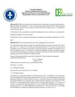 Actividad dirigida 2 
Diseño y optimización de procesos 
Ingeniería de Procesos. Universidad Mariana 
Responsable: Prof. Dr.