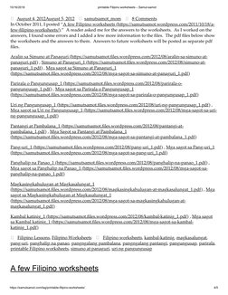 Samut Samot Worksheets.pdf Printable Filipino Worksheets - Samut-Samot PDF | PDF | Adverb | Semiotics
