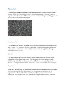 Tar In English Differences Between Bitumen and Tar Used in Road Construction | PDF ...