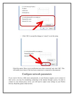   Click „OK‟ to accept the changes or „cancel‟ to exit the setup. 
 
Check the option „Show icon in notification are
