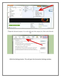 2 Open the Advanced category. It is on the right end of the category list. Click on the Network 
tab. 
 
 
 
3Click the