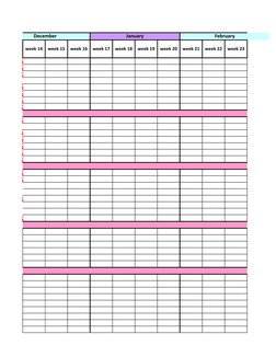 December
January
February
week 14
week 15
week 16
week 17
week 18
week 19
week 20
week 21
week 22
week 23
