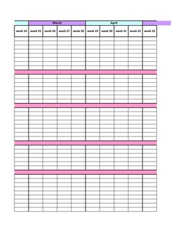 ruary
March
April
May
week 24
week 25
week 26
week 27
week 28
week 29
week 30
week 31
week 32
week 33
