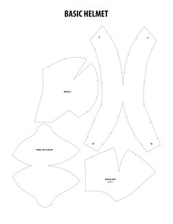 bike helmet foam pattern Senshi EVA Cosplay (Digital Download) CosPayton Basic Foam Helmet Template PDF