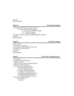 Summary 
Review Questions 
 
Chapter 5 
               
 
 
        
            Programming Languages 
5.1 Programming Langu