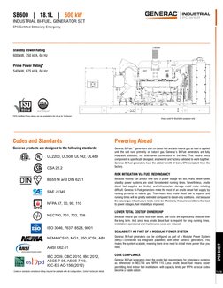 SB600   |   18.1L   |   600 kW 
INDUSTRIAL BI-FUEL GENERATOR SET
EPA Certified Stationary Emergency
SPEC SHEET
1 of 6