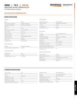 SB600   |   18.1L   |   600 kW 
INDUSTRIAL BI-FUEL GENERATOR SET
EPA Certified Stationary Emergency
SPEC SHEET
4 of 6