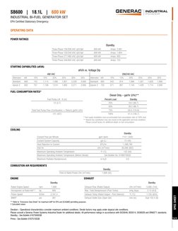 SB600   |   18.1L   |   600 kW 
INDUSTRIAL BI-FUEL GENERATOR SET
EPA Certified Stationary Emergency
SPEC SHEET
5 of 6