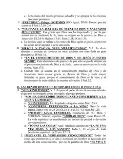 c. Echa mano del mismo precioso salvador y se apropia de las mismas 
preciosas promesas. 
5. “PRECIOSA”: Griego. ISOTIMON (IS