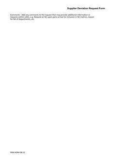 Supplier Deviation Request Form Guide | PDF | Business