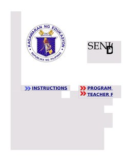 SENIOR H
INSTRUCTIONS
PROGRAM OFFERI
TEACHER PROFILE
De
DepE
