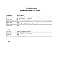 Transcription Guidelines and Template | PDF | Punctuation | Translations