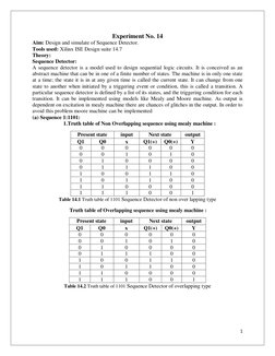 1101 Sequence Detector Design Overview | PDF | Electronic Engineering ...