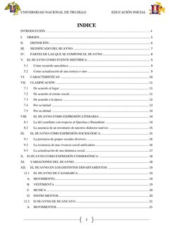 UNIVERSIDAD NACIONAL DE TRUJILLO                             EDUCACIÓN INICIAL 
 
 
 
2 
INDICE 
INTRODUCCIÓN…………………………………………