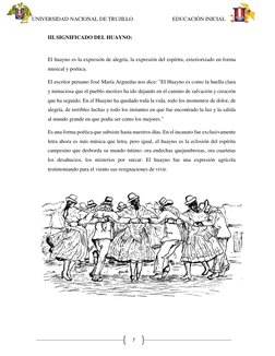 UNIVERSIDAD NACIONAL DE TRUJILLO                             EDUCACIÓN INICIAL 
 
 
 
7 
III. SIGNIFICADO DEL HUAYNO:  
 
El