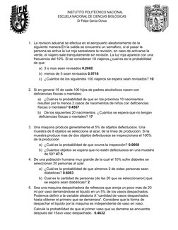 INSTUTITO POLITÉCNICO NACIONAL
ESCUELA NACIONAL DE CIENCIAS BIOLÓGICAS
Dr Felipe Garcia Ochoa
1. La revision aduanal se efect