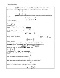 Comprehensive Fractions Study Guide | PDF | Fraction (Mathematics ...