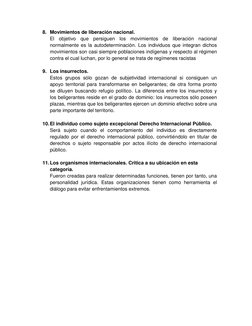 8. Movimientos de liberación nacional. 
El objetivo que persiguen los movimientos de liberación nacional 
normalmente es la a