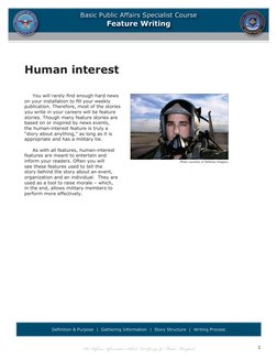 Definition & Purpose  |  Gathering Information  |  Story Structure  |  Writing Process
The Defense Information School, Fort G